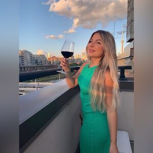 Zara Emerald Green Sleeveless Knit Maxi Dress